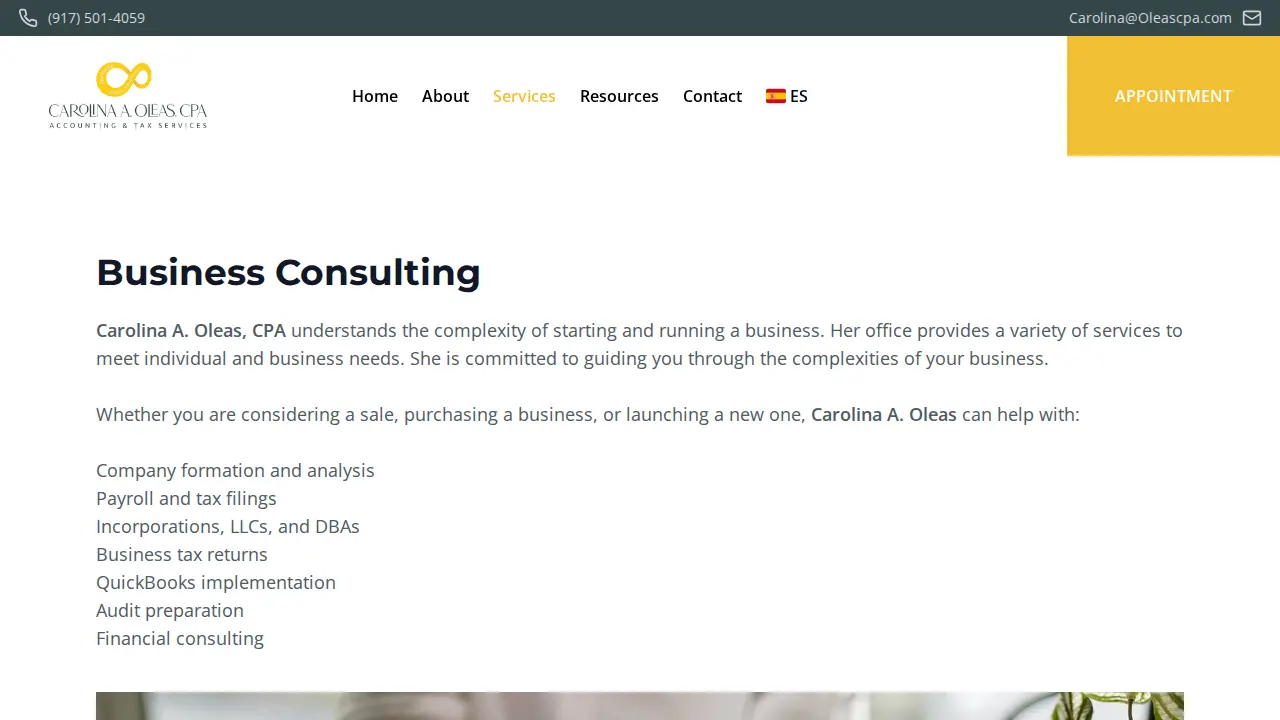 Carolina A Oleas CPA page