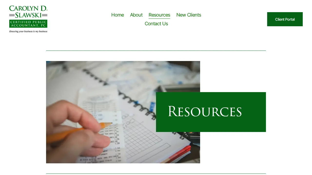 Slawski Carolyn D CPA page