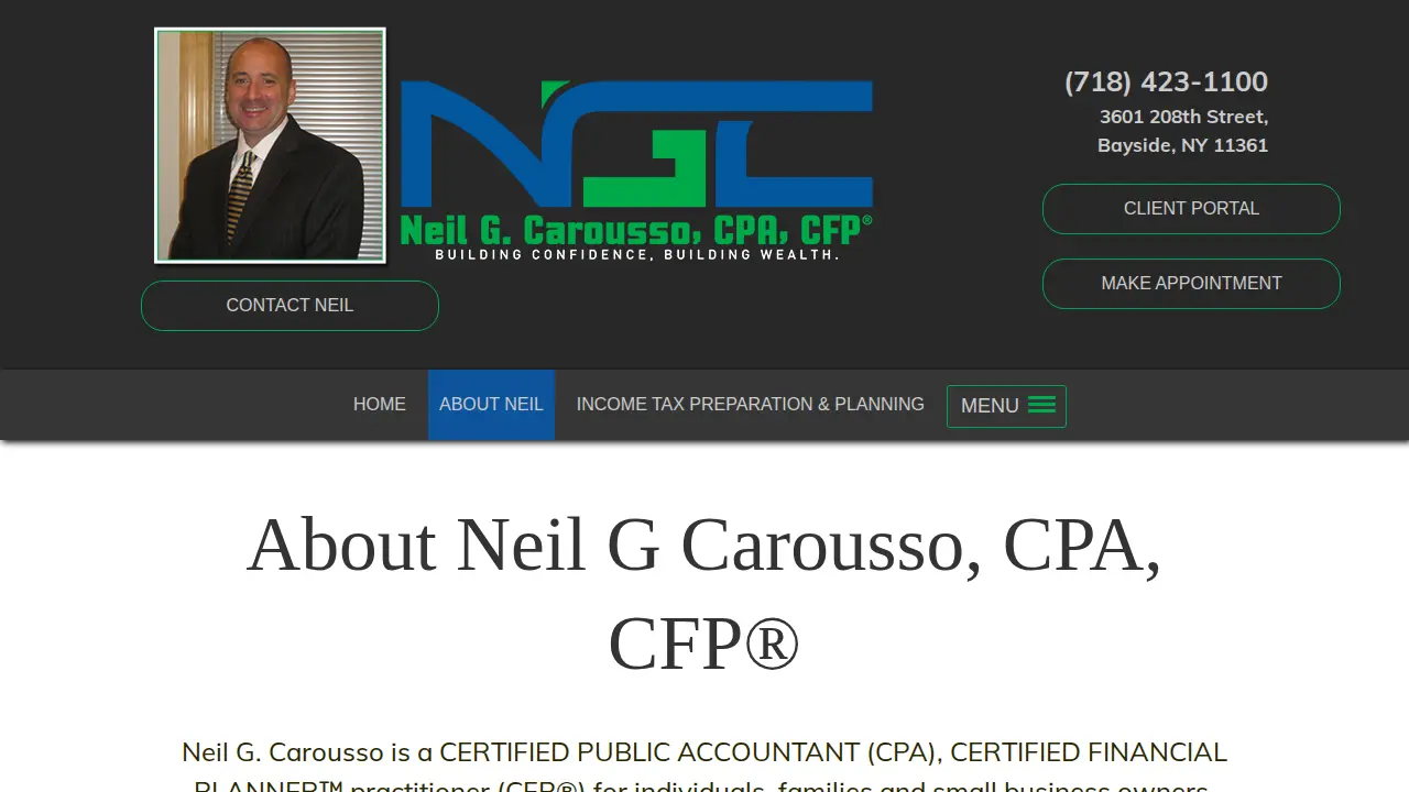 Neil G Carousso, CPA, CFP page