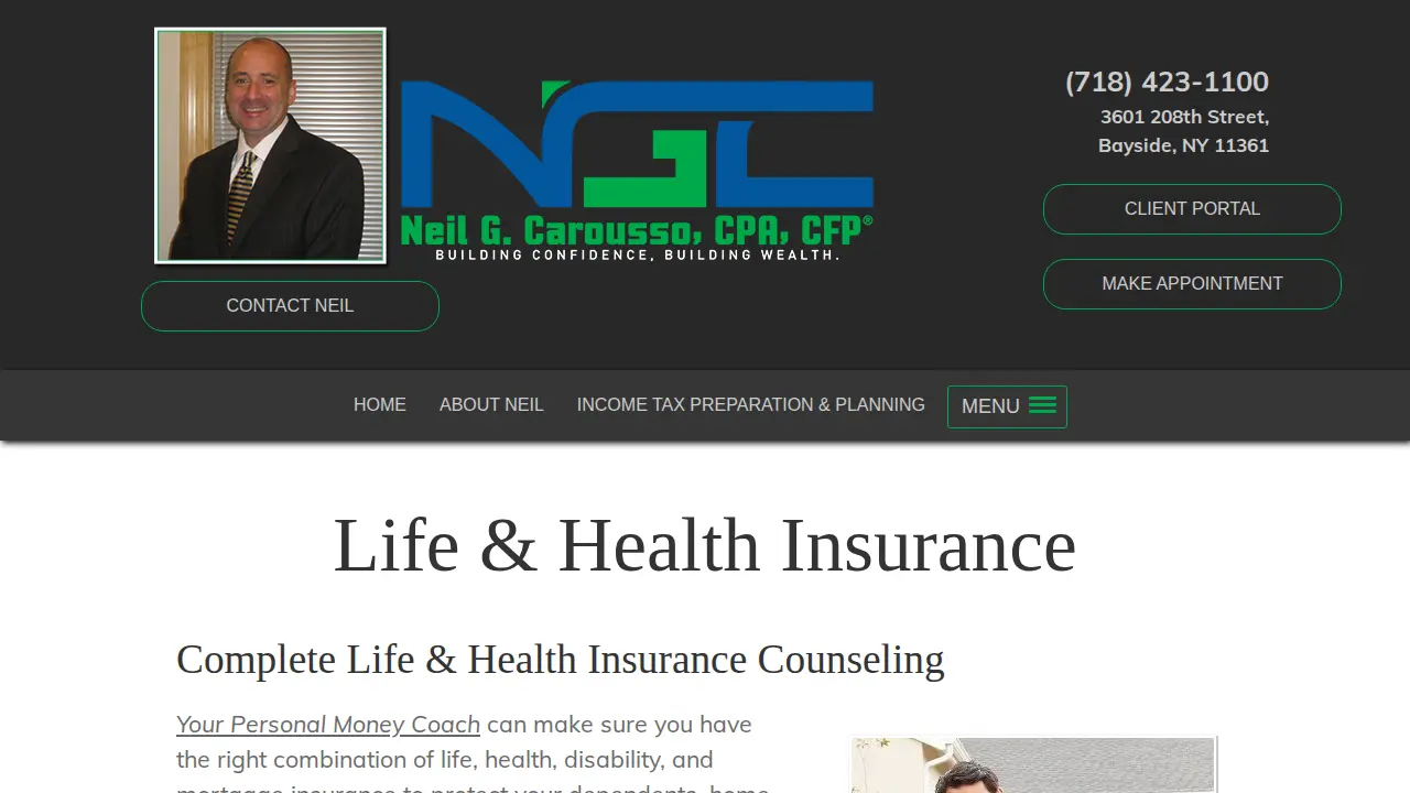 Neil G Carousso, CPA, CFP page