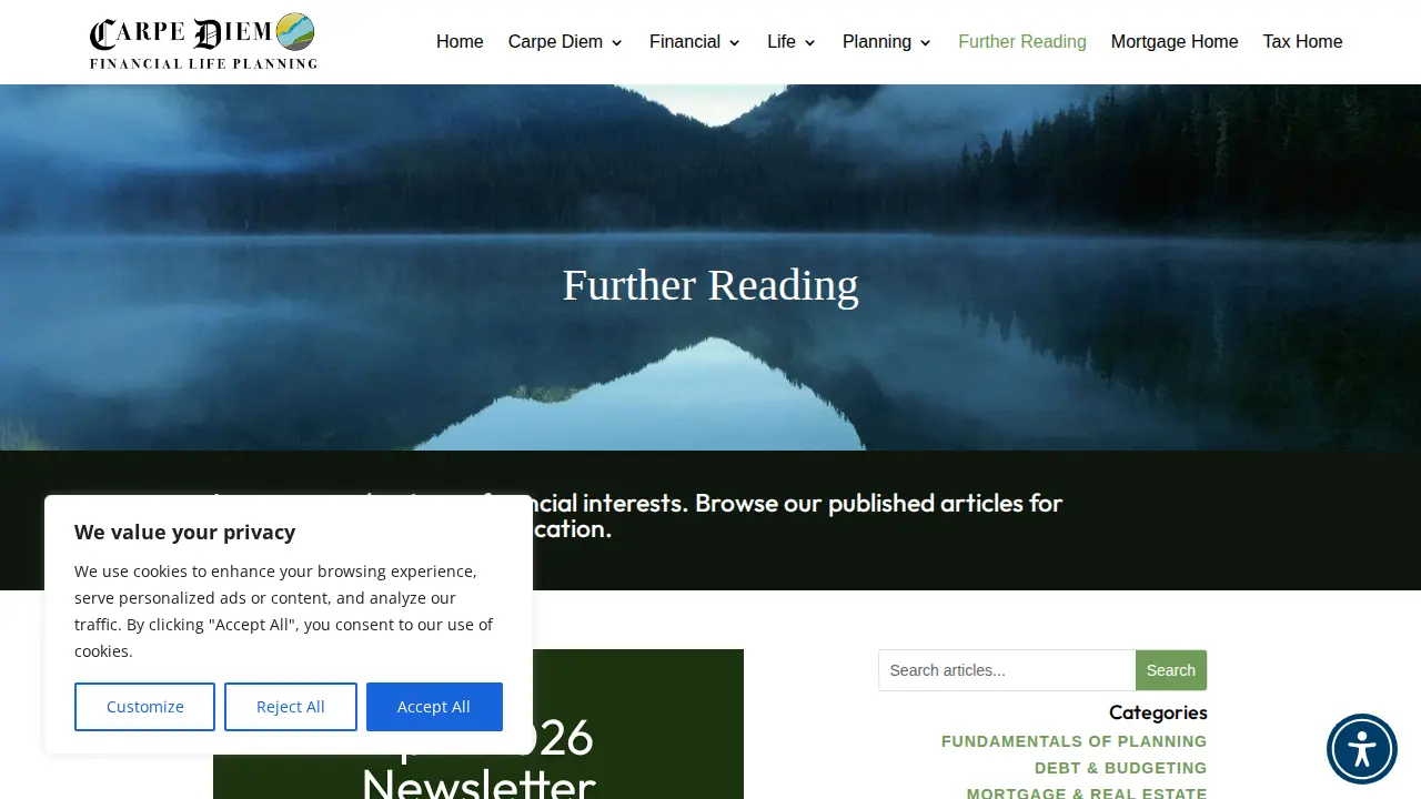Carpe Diem Financial Services page
