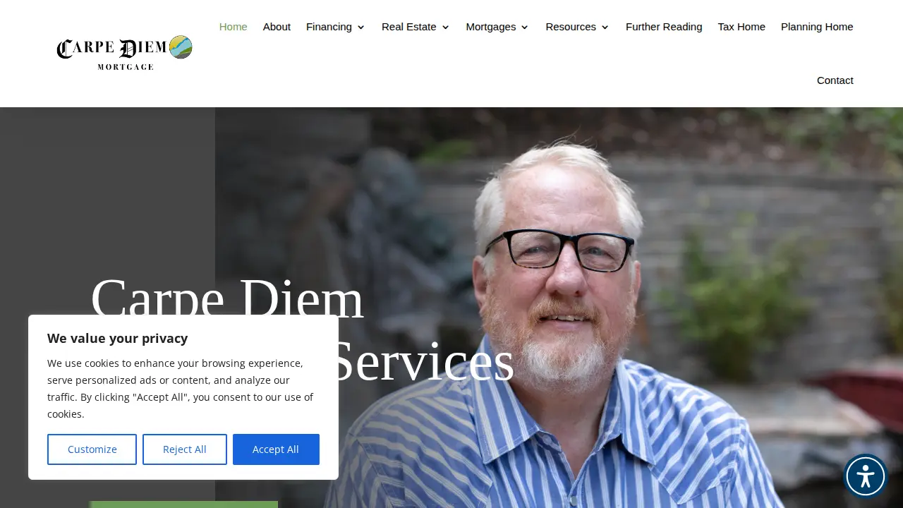 Carpe Diem Financial Services page