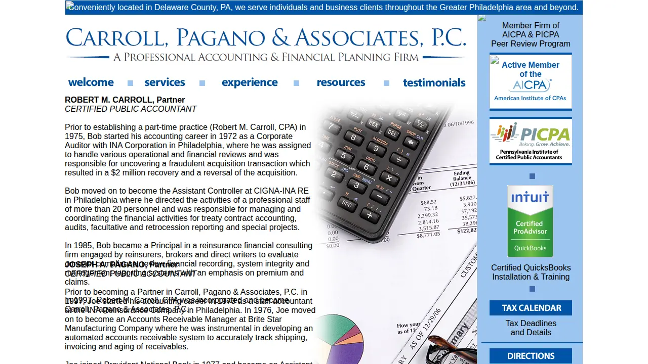 Carroll Pagano & Associates page