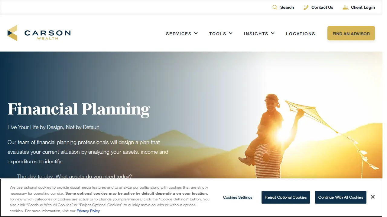 Carson Wealth page