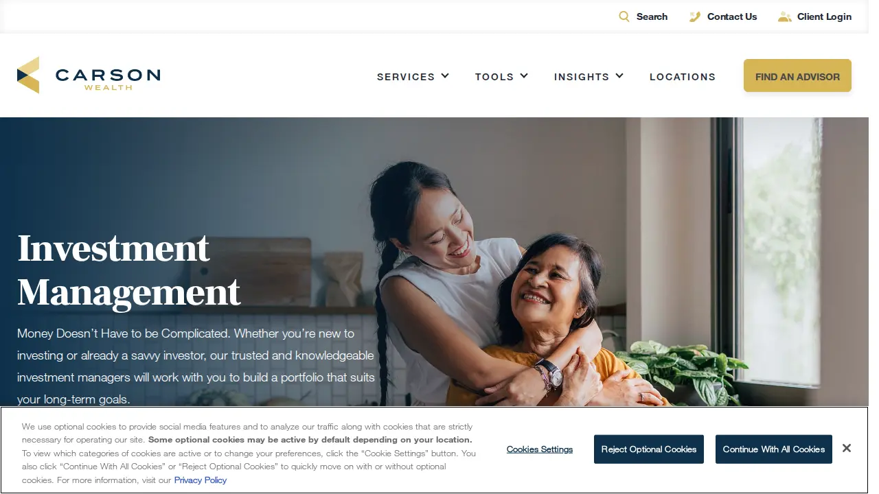 Carson Wealth page