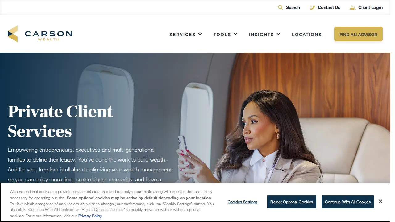 Carson Wealth page