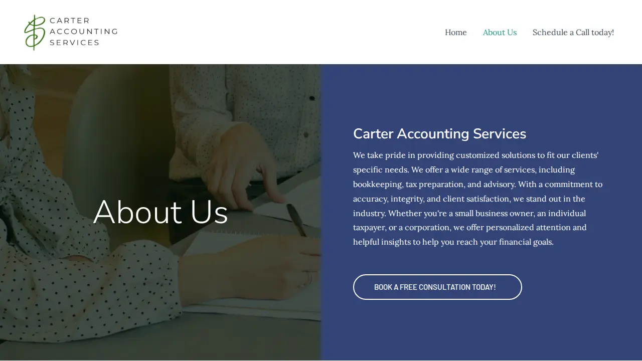 Carter Accounting Services page