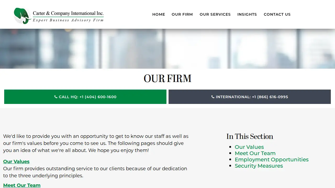 Carter & Company Accounting Firm Dallas CPA page