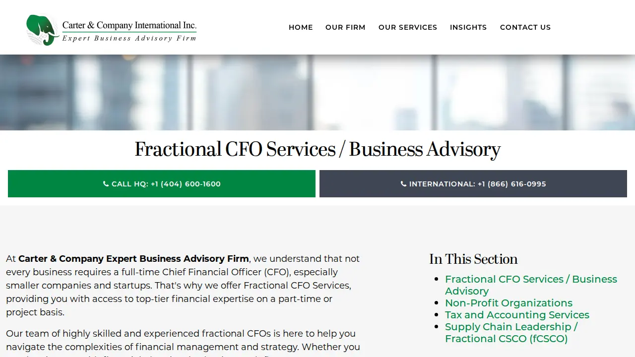 Carter & Company Accounting Firm Dallas CPA page
