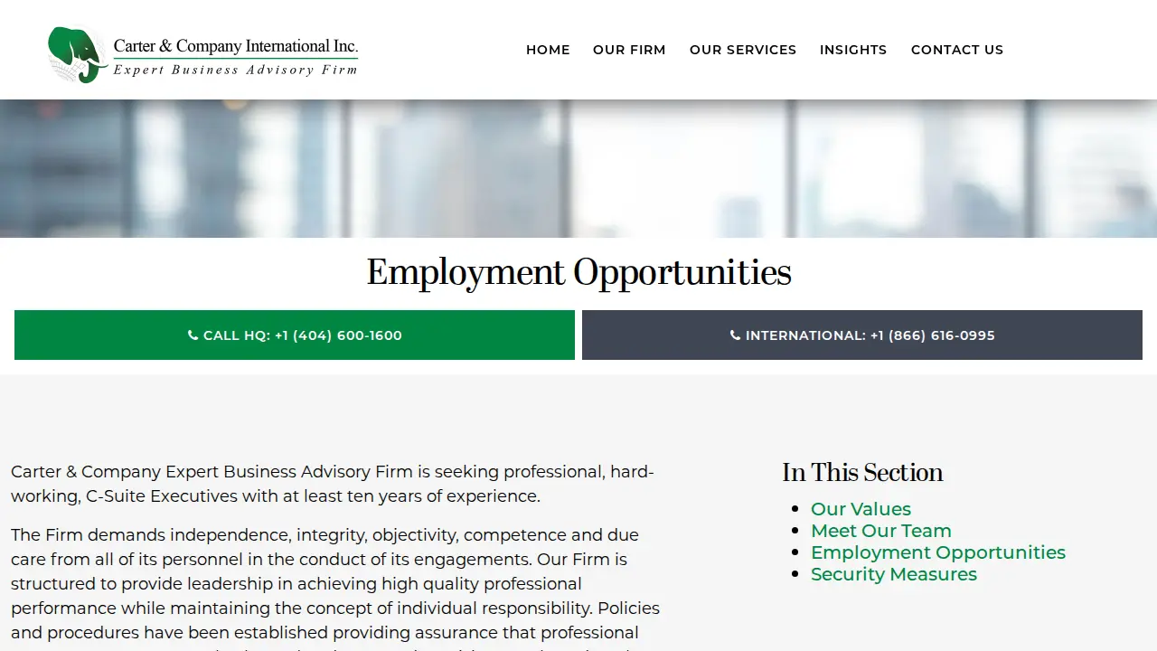 Carter & Company Accounting Firm Dallas CPA page