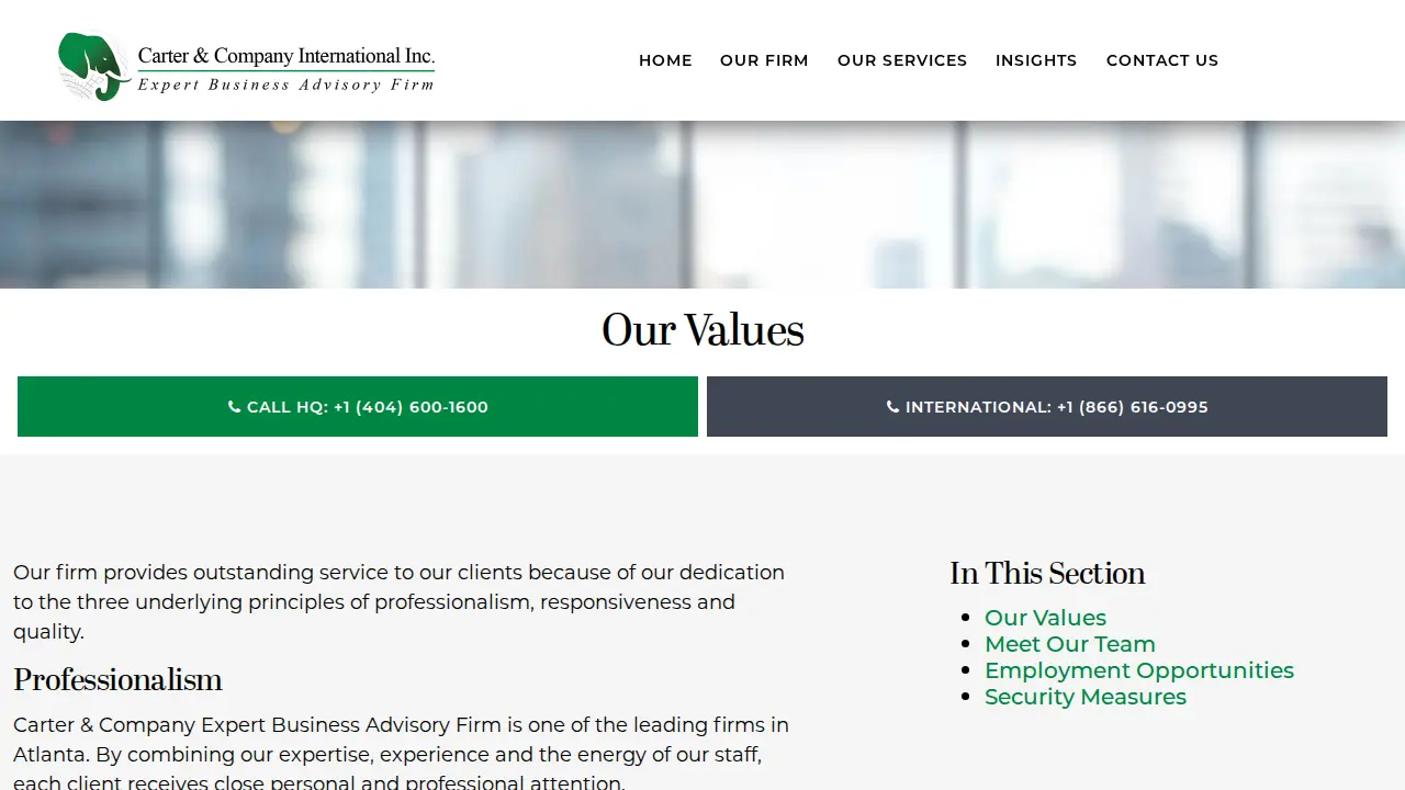 Carter & Company Accounting Firm Dallas CPA page