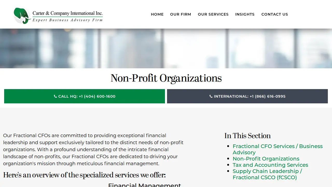 Carter & Company Accounting Firm Dallas CPA page