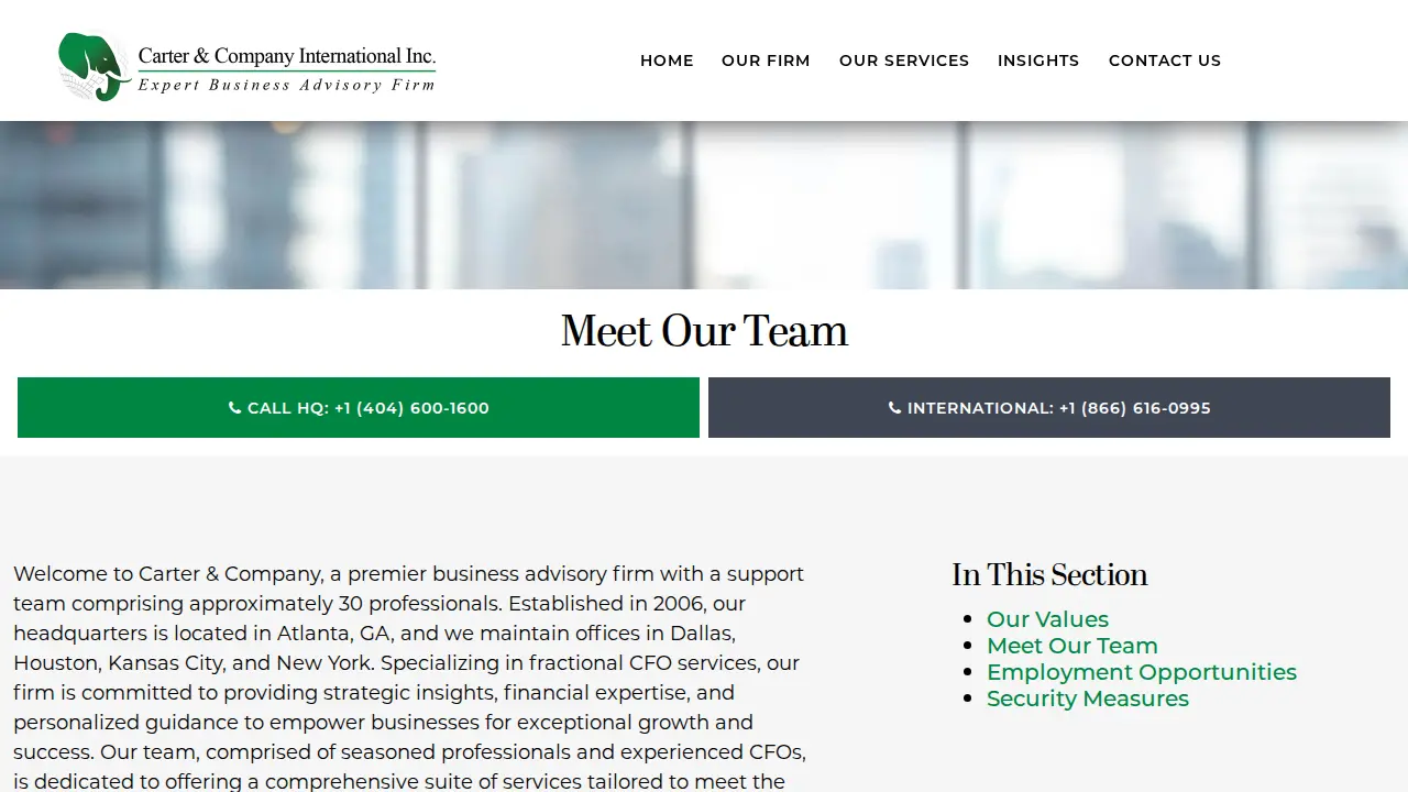 Carter & Company Accounting Firm Dallas CPA page