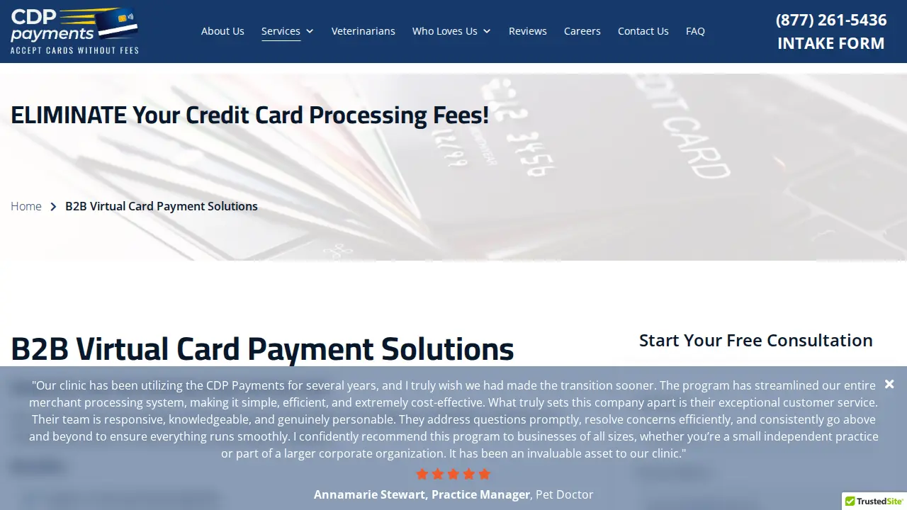 CDP Payments page