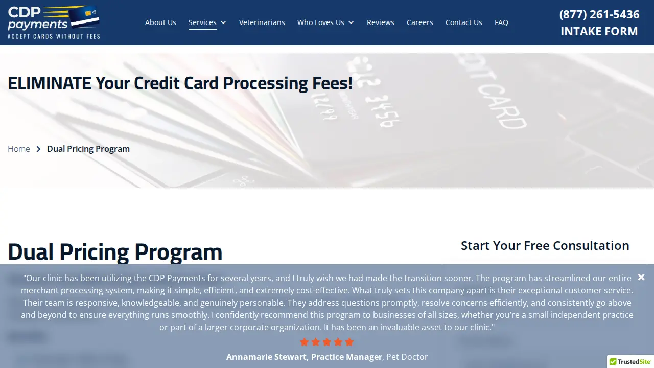 CDP Payments page