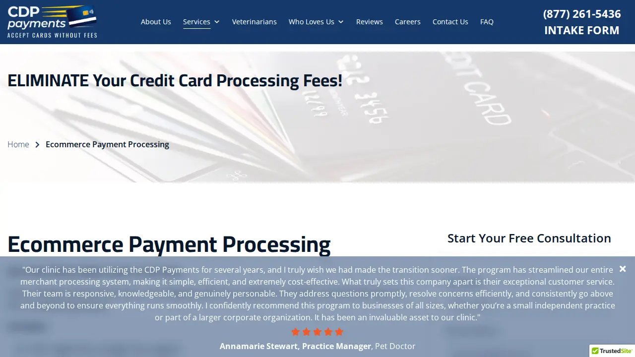 CDP Payments page
