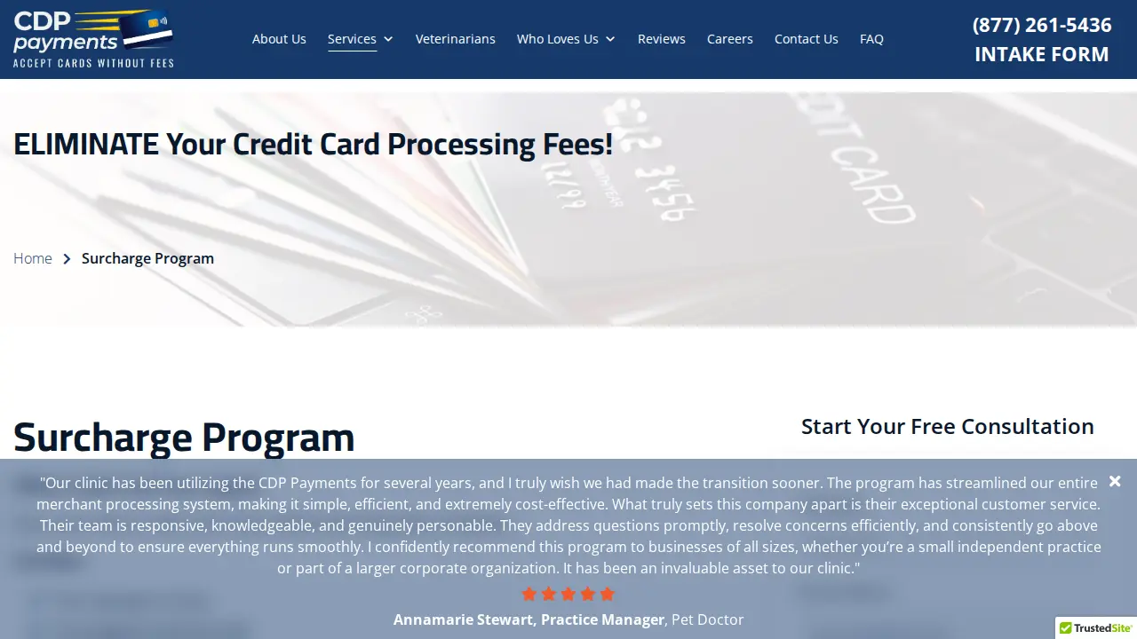 CDP Payments page
