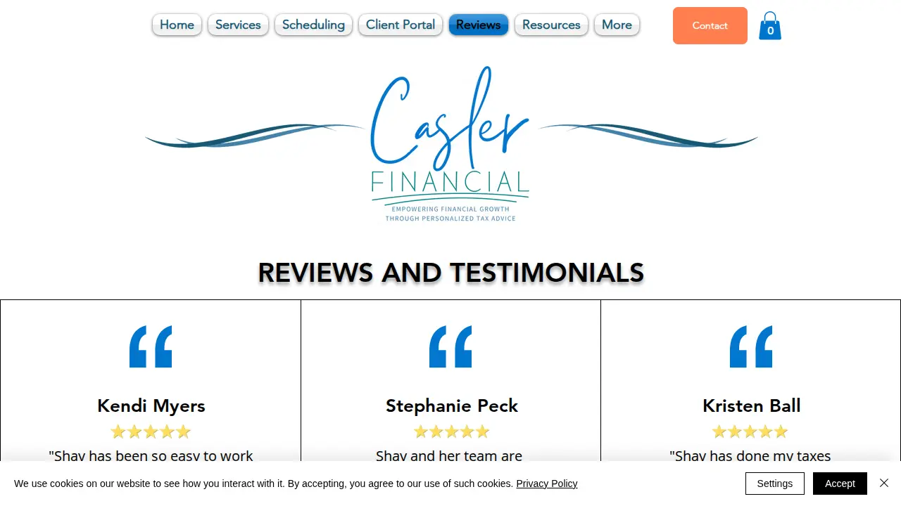 Casler Financial, LLC page
