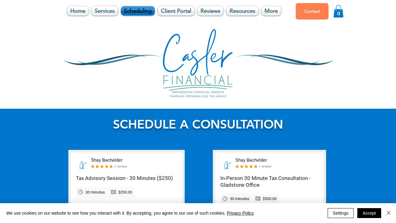 Casler Financial, LLC page