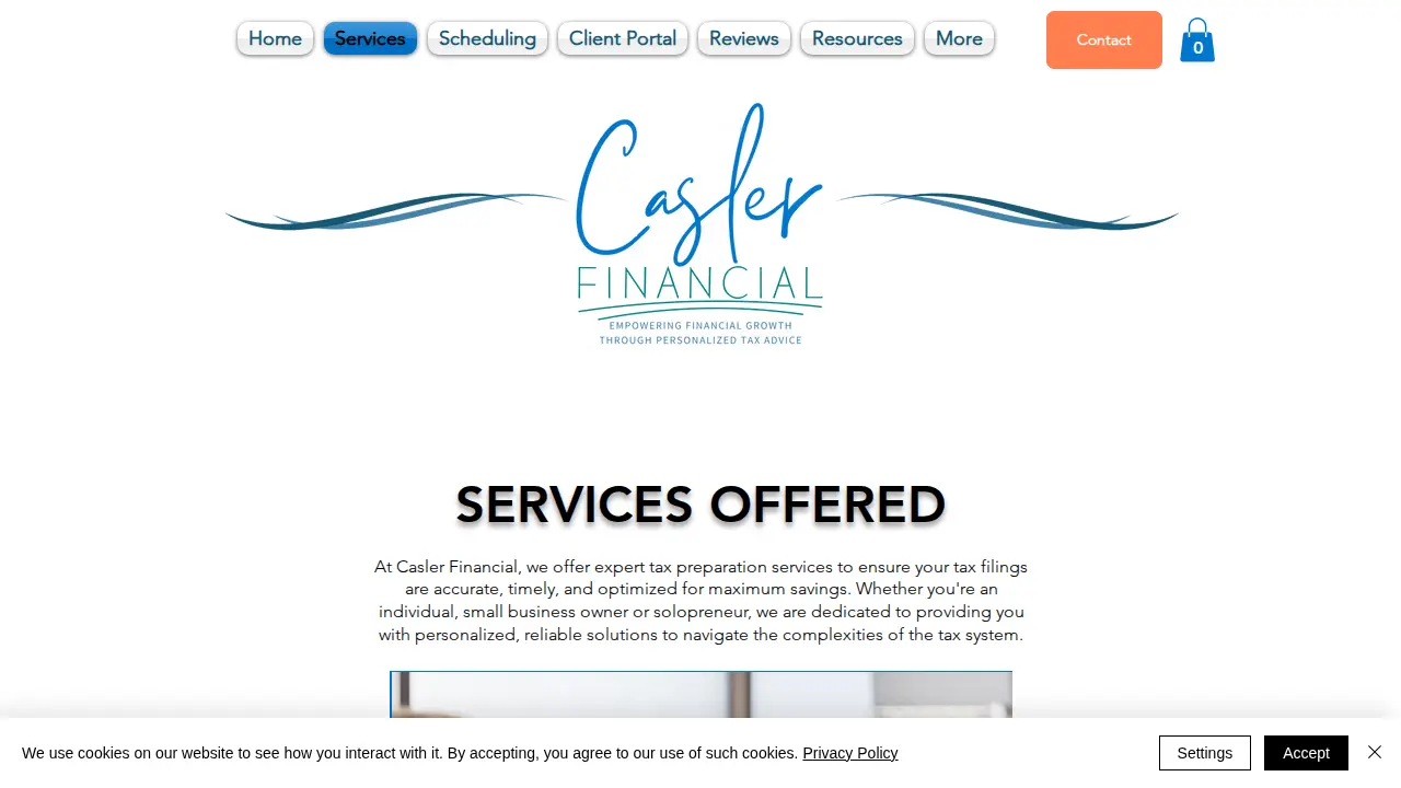 Casler Financial, LLC page