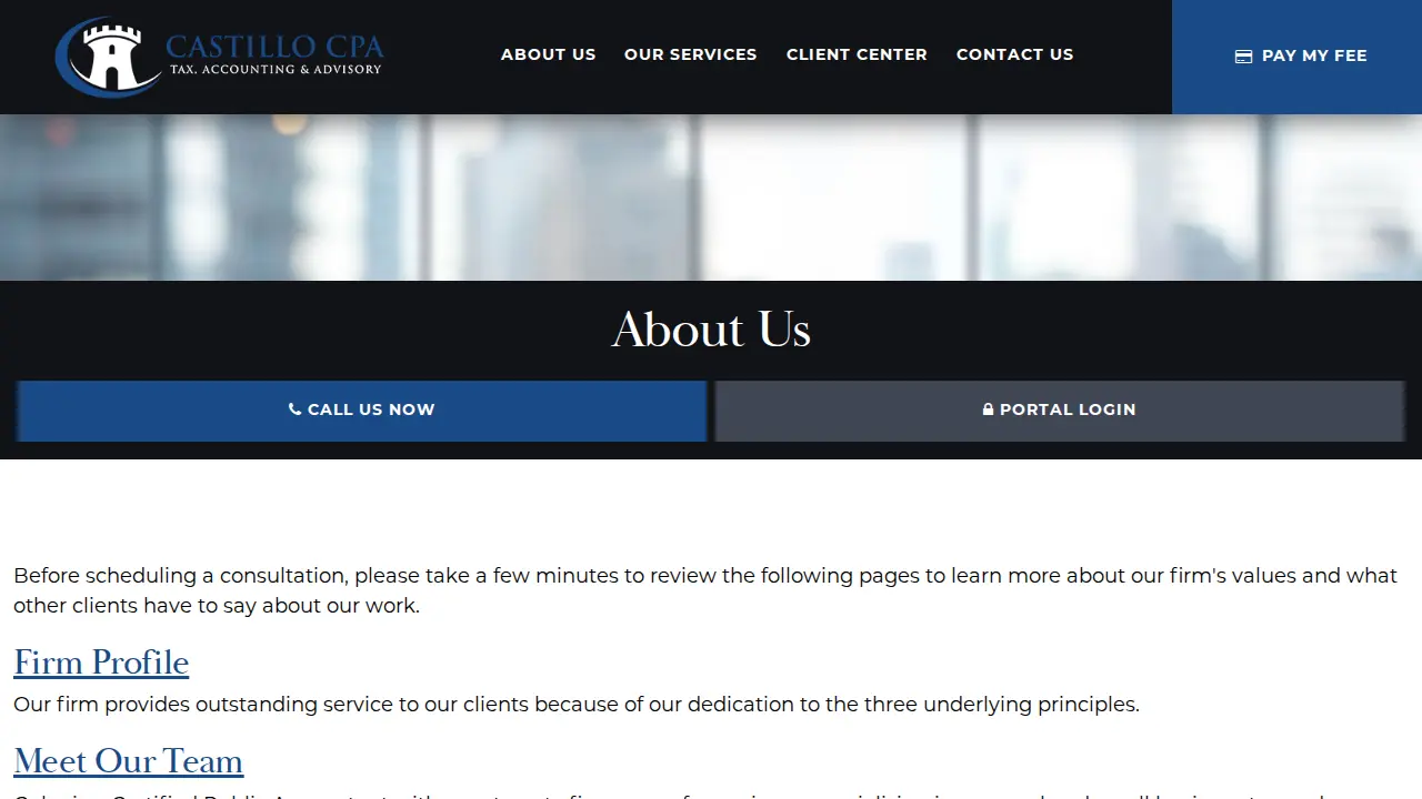 Castillo CPA PC page