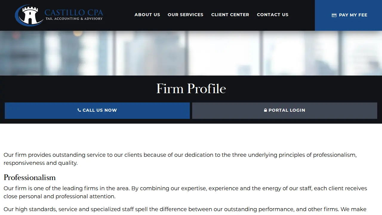 Castillo CPA PC page