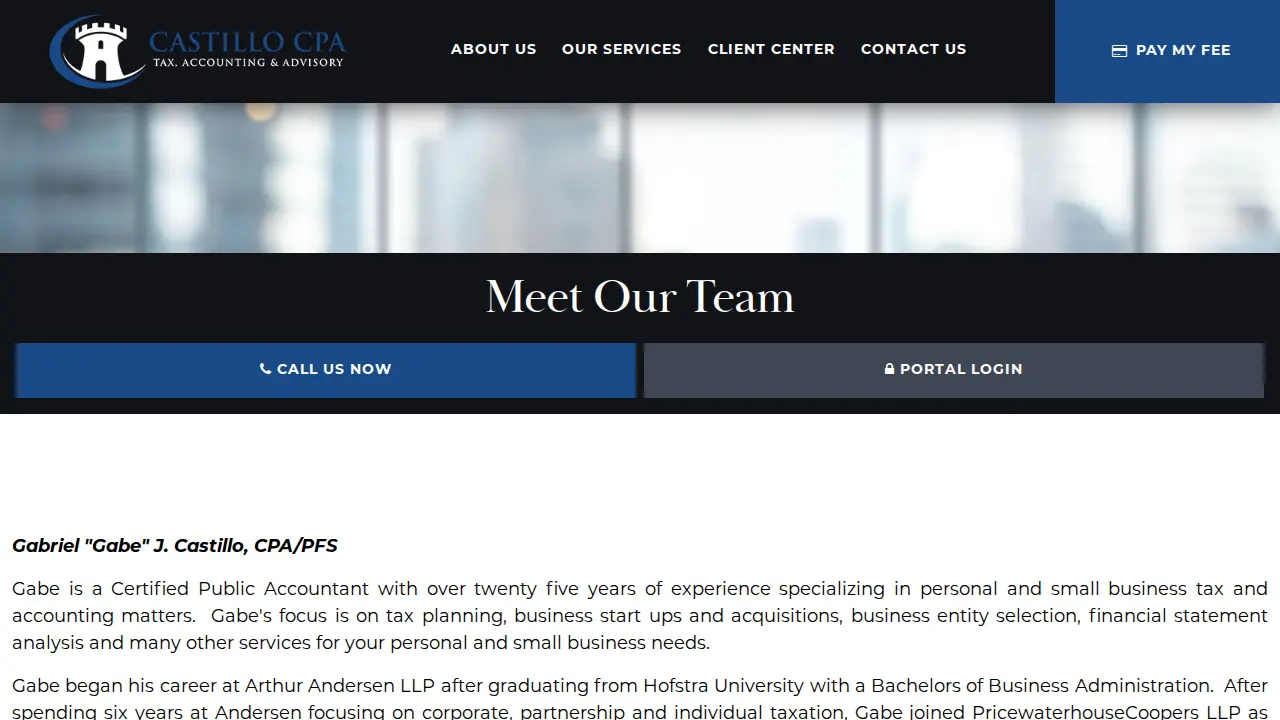 Castillo CPA PC page