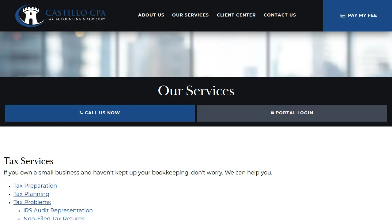 Castillo CPA PC page