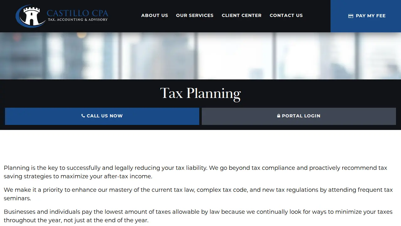Castillo CPA PC page