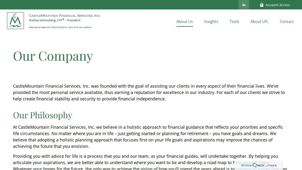 CastleMountain Financial Services, Inc. page