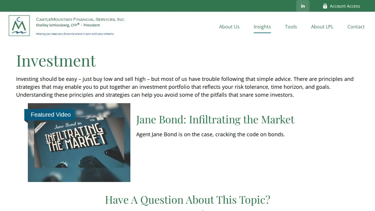 CastleMountain Financial Services, Inc. page