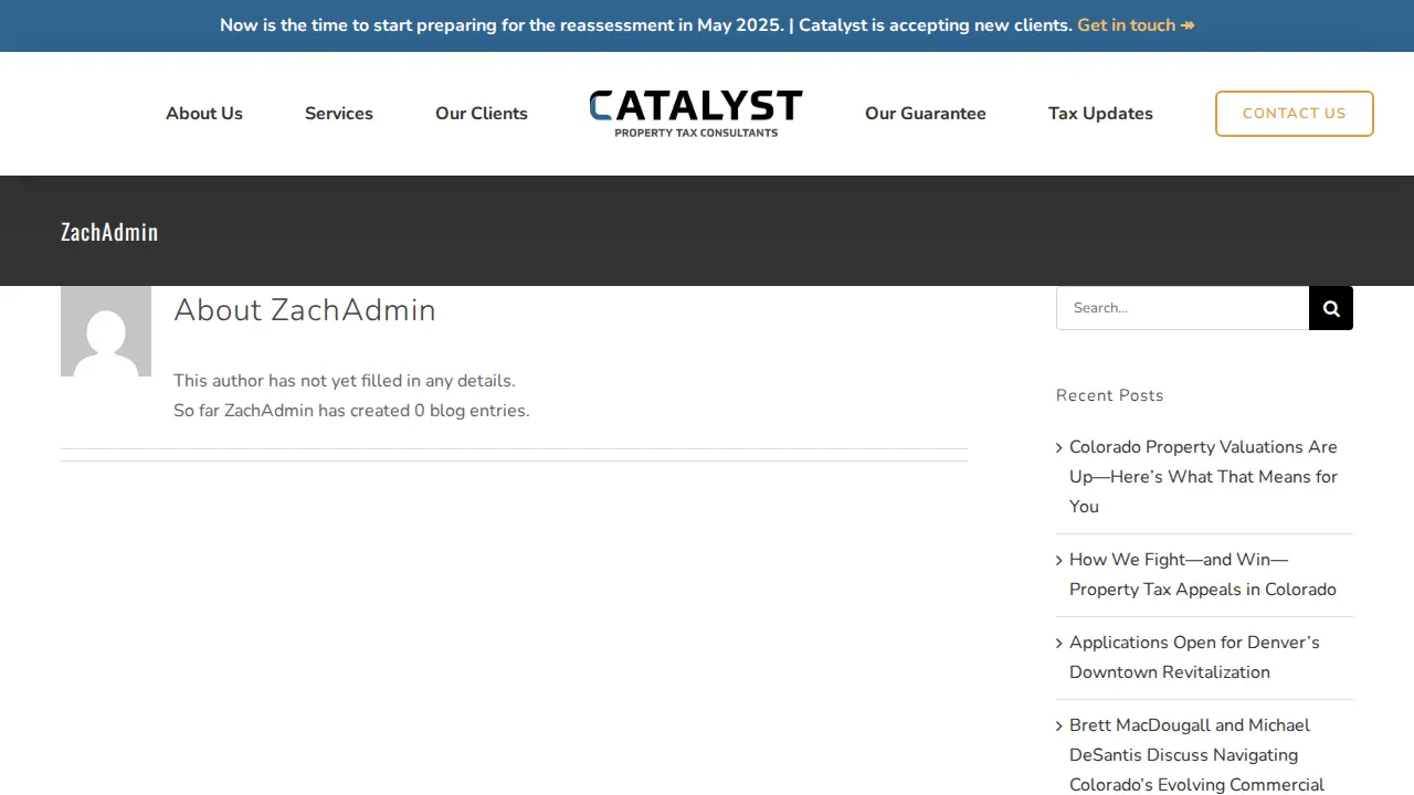 Catalyst Property Tax Consultants page