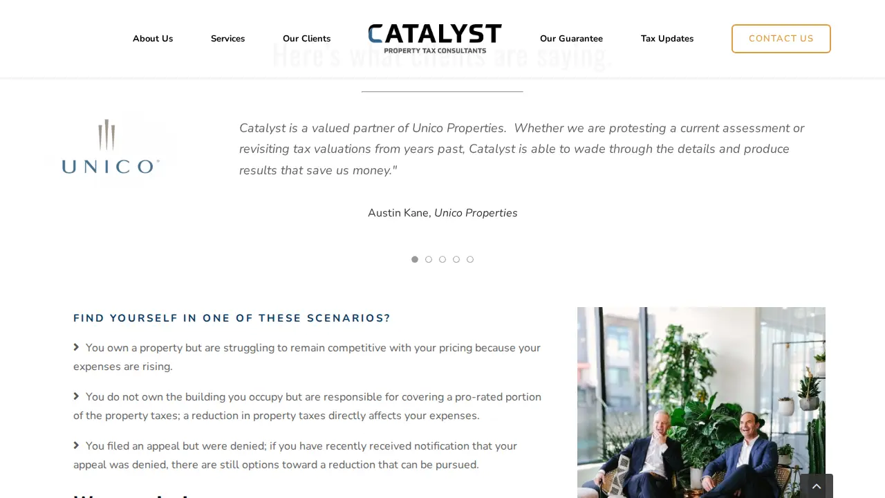 Catalyst Property Tax Consultants page