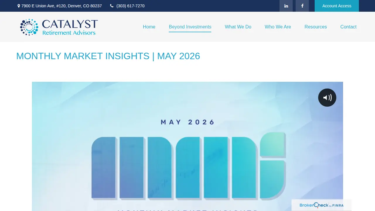 Catalyst Retirement Advisors page