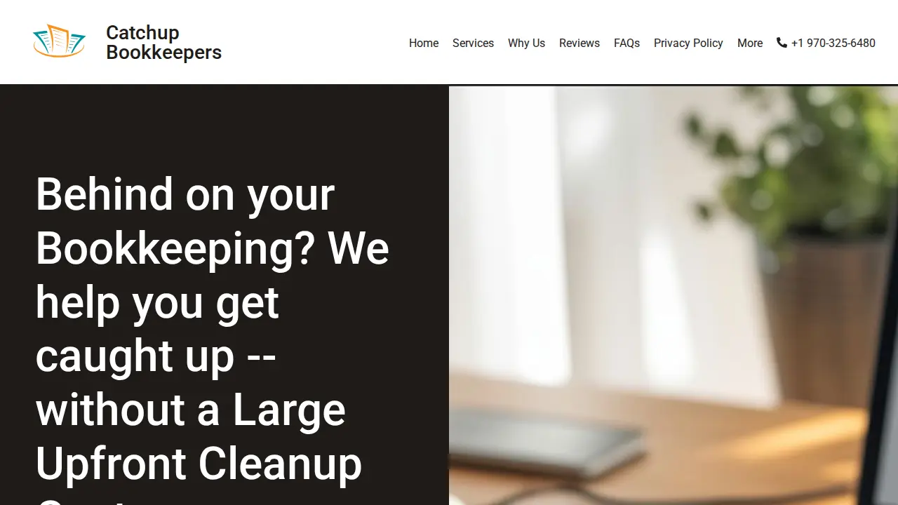 Catchup Bookkeepers website