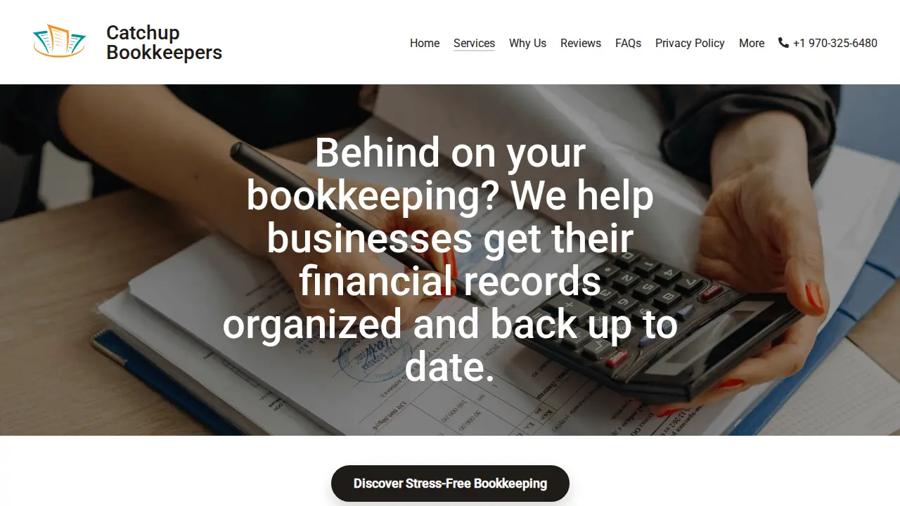 Catchup Bookkeepers page