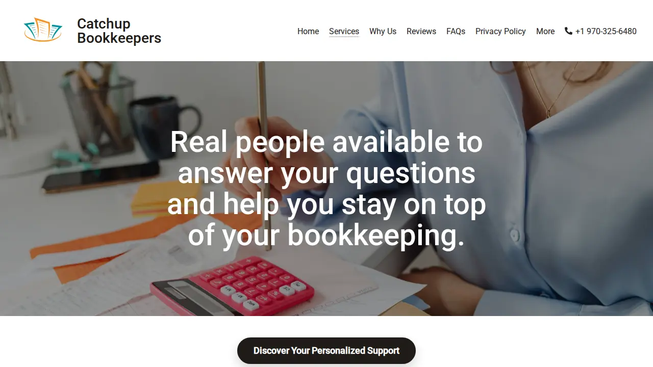 Catchup Bookkeepers page
