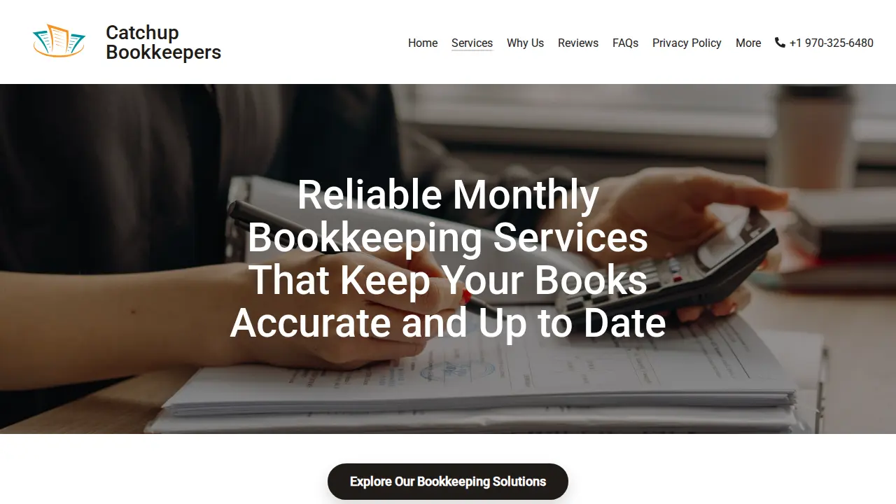Catchup Bookkeepers page