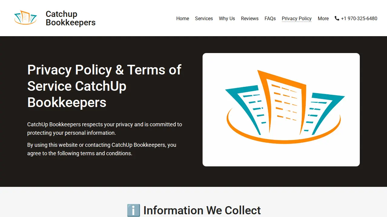 Catchup Bookkeepers page