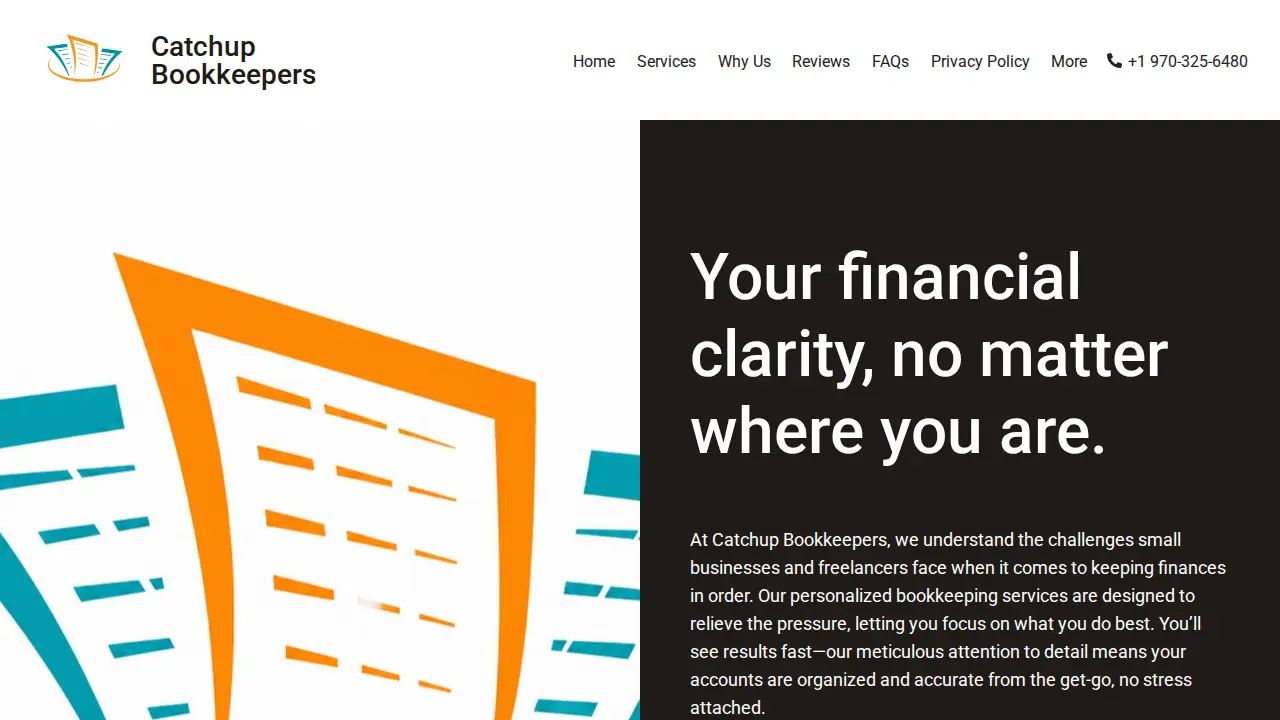 Catchup Bookkeepers page