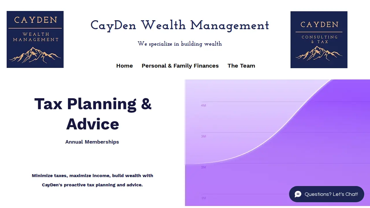 CayDen Wealth Management page
