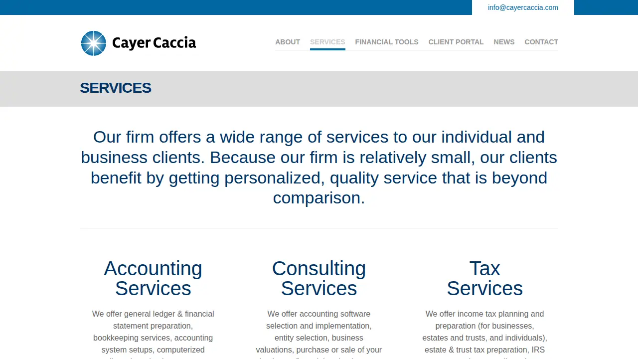 Cayer Caccia LLP page
