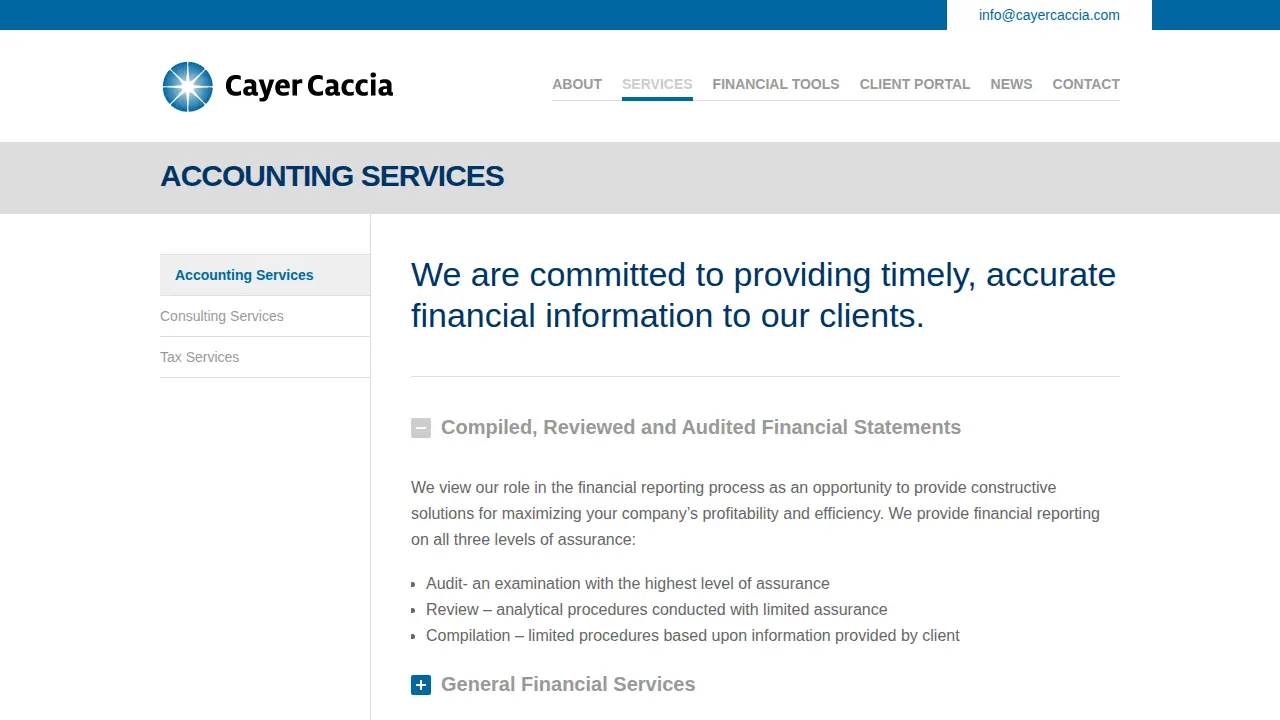 Cayer Caccia LLP page
