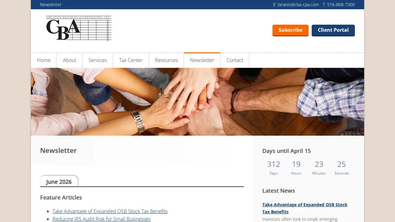Creative Business Alternatives, Inc. page