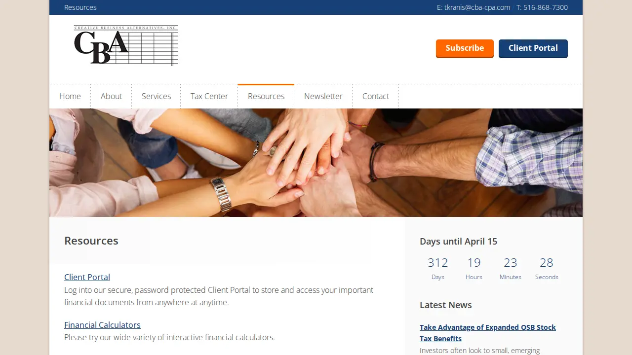 Creative Business Alternatives, Inc. page