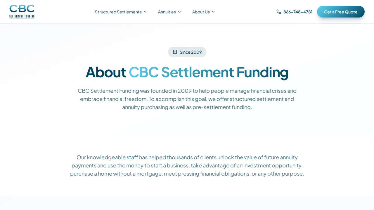 CBC Settlement Funding page