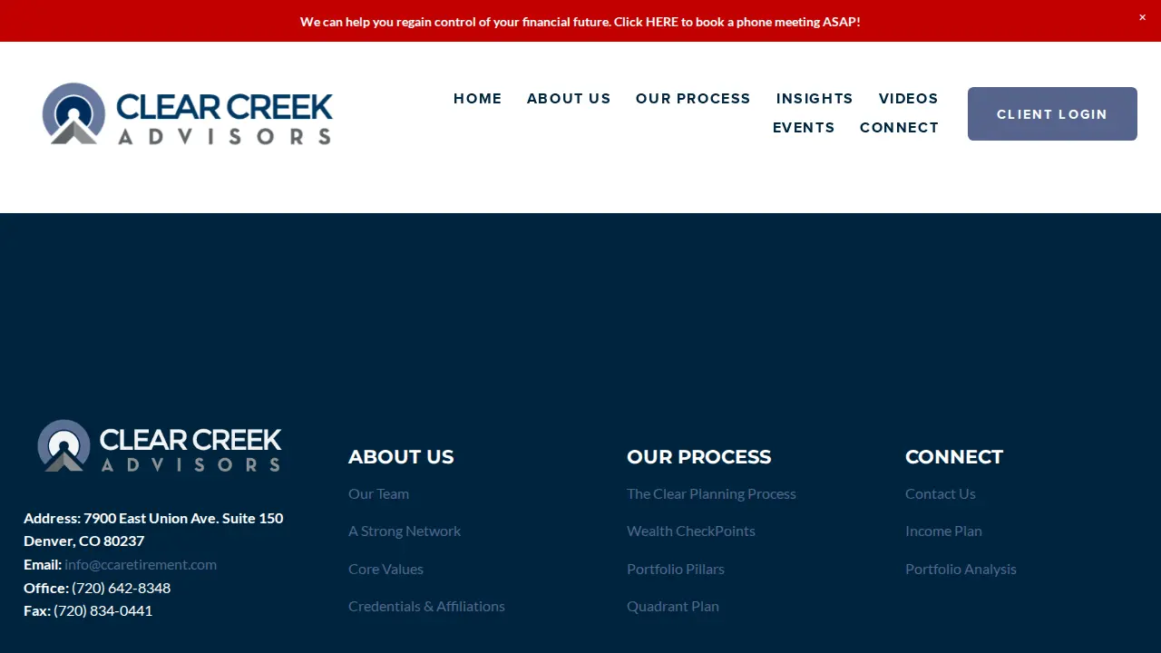 Clear Creek Advisors page