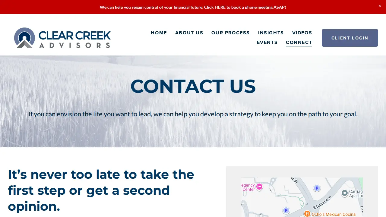 Clear Creek Advisors page