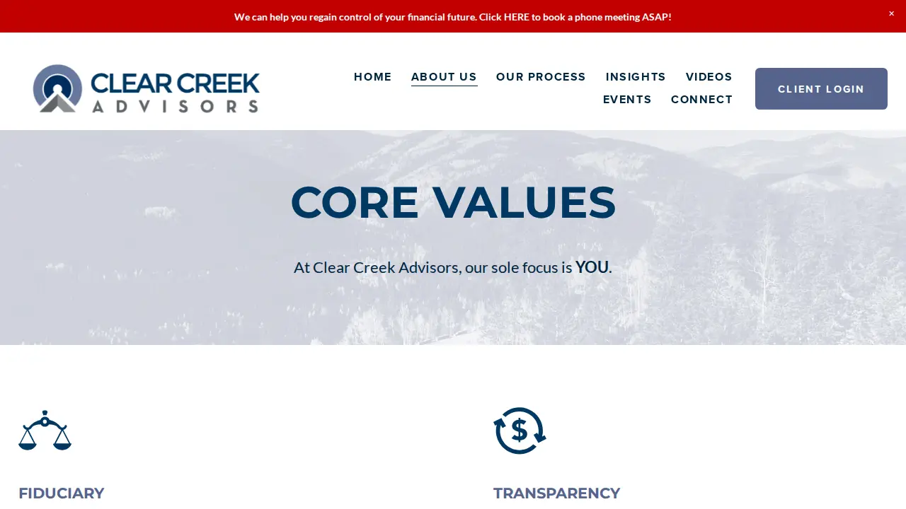 Clear Creek Advisors page
