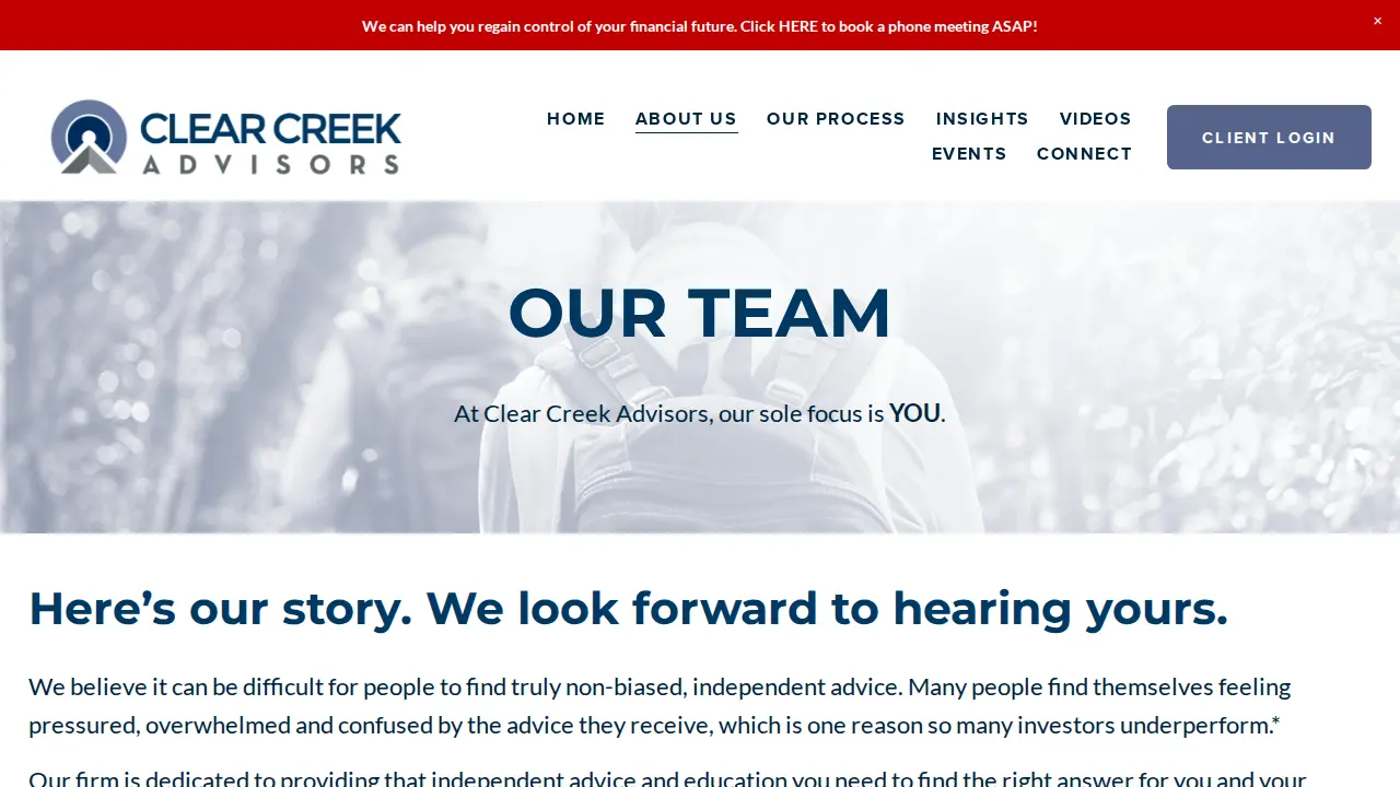 Clear Creek Advisors page